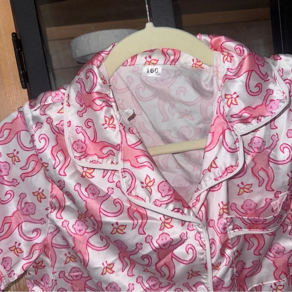 Monkey print pajamas shirt short sleeve button down rollerrabbit amazon girls